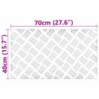 Laiptų danga Stačiakampio 2 pcs Sidabro 70 x 40 cm Aliuminis