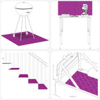 Laiptų danga Stačiakampio 4 pcs Sidabro 90 x 40 cm Aliuminis