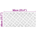 Laiptų danga Stačiakampio 4 pcs Sidabro 90 x 40 cm Aliuminis
