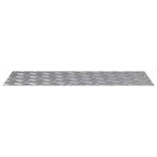 Laiptų danga Stačiakampio 2 pcs Sidabro 100 x 40 cm Aliuminis