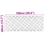 Laiptų danga Stačiakampio 4 pcs Sidabro 100 x 40 cm Aliuminis