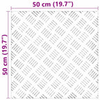 Laiptų danga Kvadrato 4 pcs Sidabro 50 x 50 cm Aliuminis