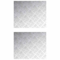 Laiptų danga Stačiakampio 2 pcs Sidabro 60 x 50 cm Aliuminis
