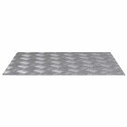 Laiptų danga Stačiakampio 2 pcs Sidabro 60 x 50 cm Aliuminis
