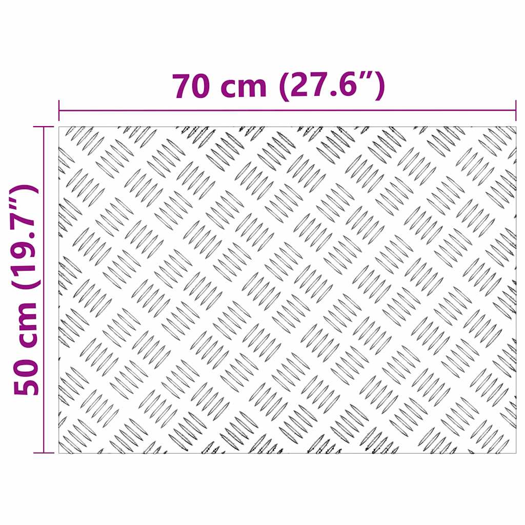 Laiptų danga Stačiakampio 4 pcs Sidabro 70 x 50 cm Aliuminis