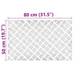Laiptų danga Stačiakampio 4 pcs Sidabro 80 x 50 cm Aliuminis