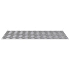 Laiptų danga Stačiakampio 2 pcs Sidabro 90 x 50 cm Aliuminis
