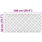 Laiptų danga Stačiakampio 2 pcs Sidabro 100 x 50 cm Aliuminis