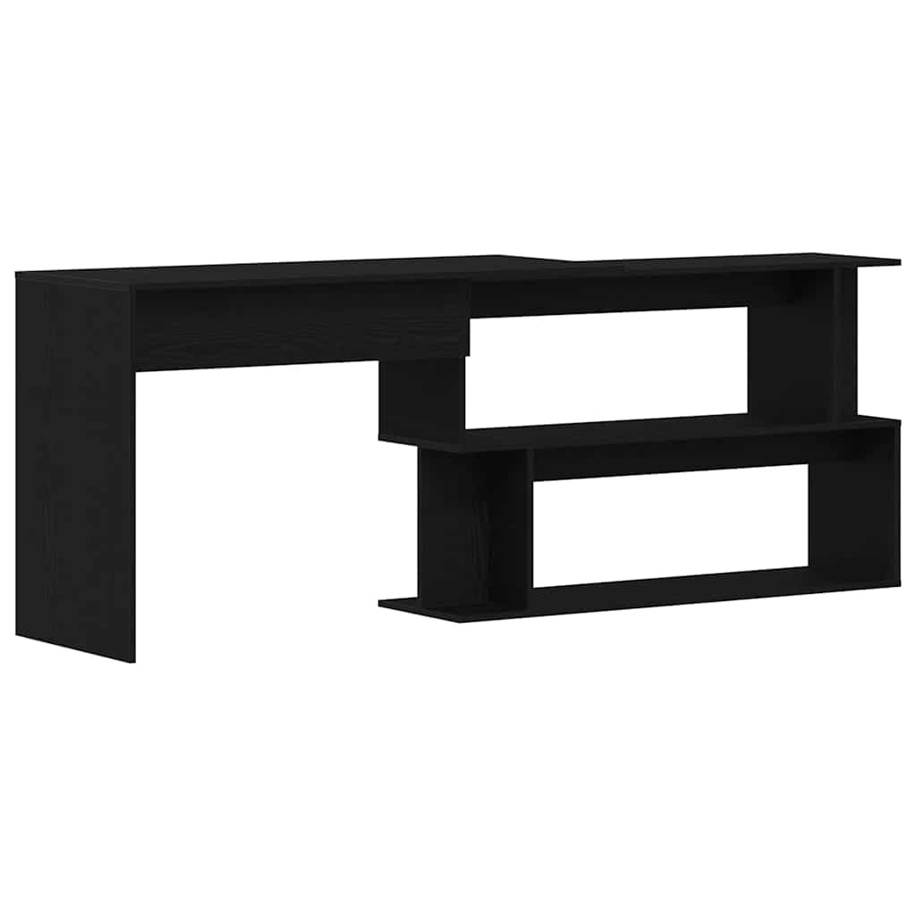 Stalas Juodas ąžuolas 200 x 50 x 76 cm Apdirbta mediena