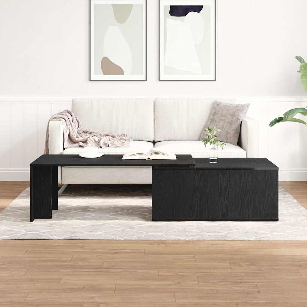 Kavos staliukas Juodas ąžuolas 150 x 50 x 35 cm