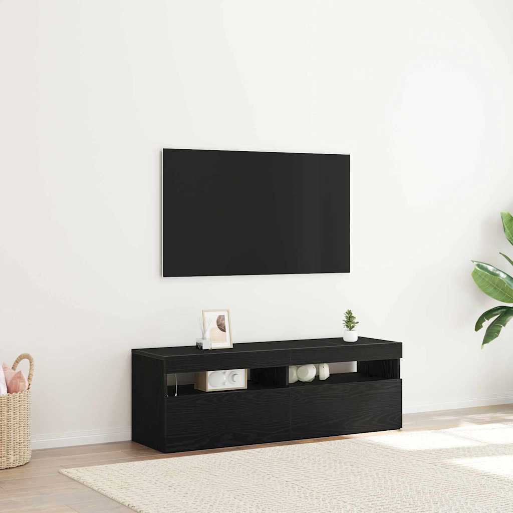 Televizoriaus spintelė Juodas ąžuolas 120 x 35 x 40 cm