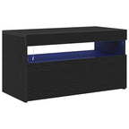 Televizoriaus spintelė 2 pcs Juodas ąžuolas 75 x 35 x 40 cm