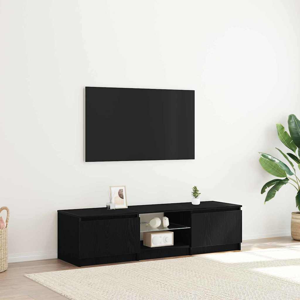 Televizoriaus spintelė Juodas ąžuolas 140 x 38,5 x 36 cm