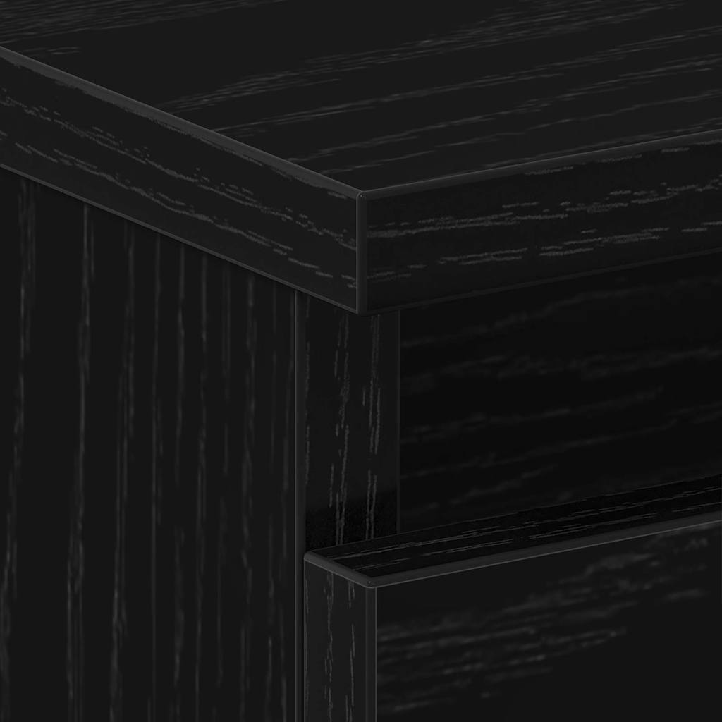 Šalia lovos spintelė 2 pcs juoda ąžuolo 40 x 35 x 62.5 cm