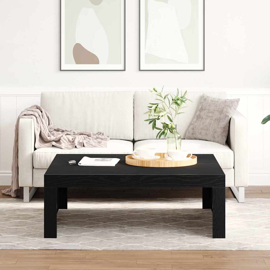 Kavos staliukas juoda ąžuolo 100 x 100 x 35 cm Apdirbta mediena