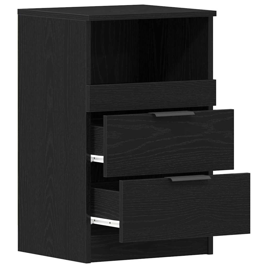 Šalia lovos spintelė 2 pcs juoda ąžuolo 40 x 35 x 65 cm