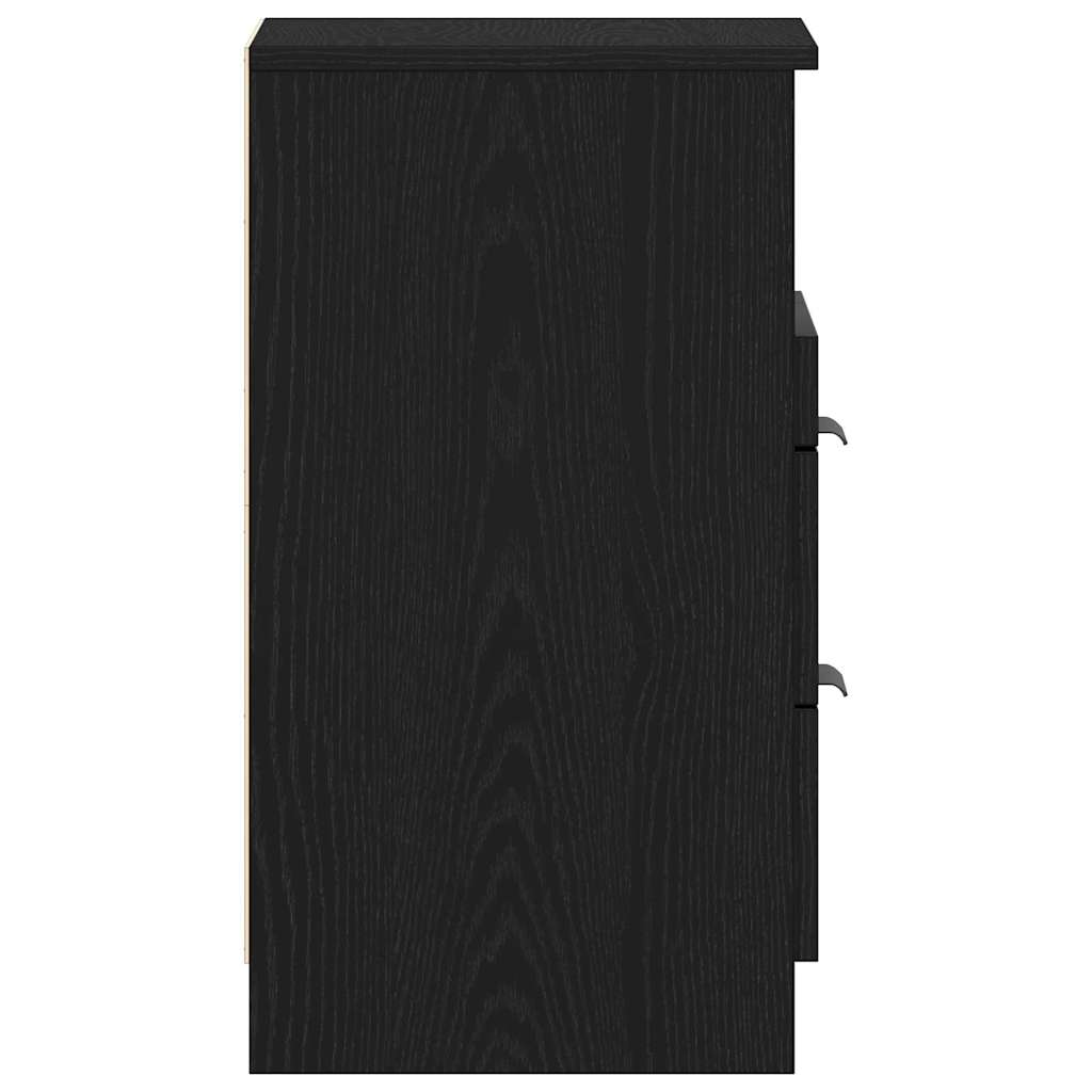Šalia lovos spintelė 2 pcs juoda ąžuolo 40 x 35 x 65 cm