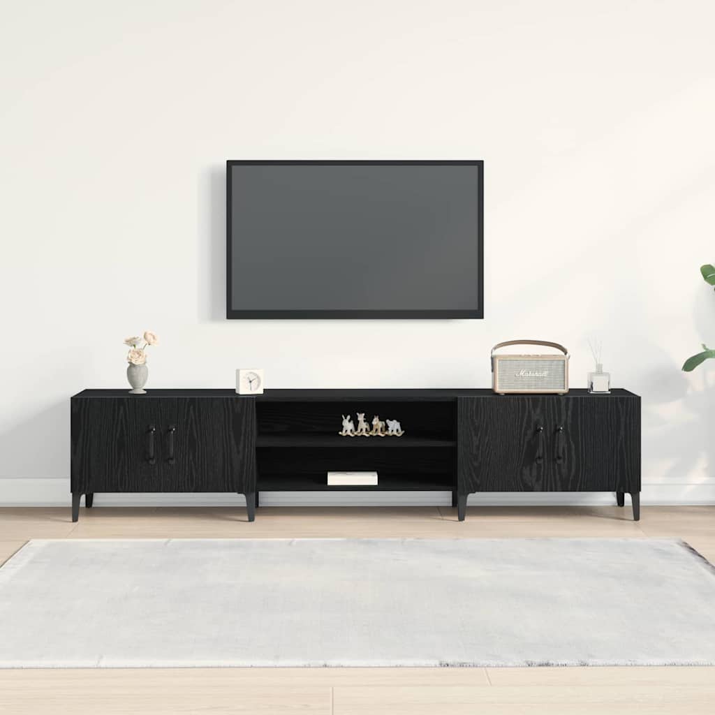 Televizoriaus spintelė Juodas ąžuolas 180 x 31,5 x 40 cm