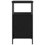 Šalia lovos spintelė 2 pcs juoda ąžuolo 41 x 31 x 80 cm