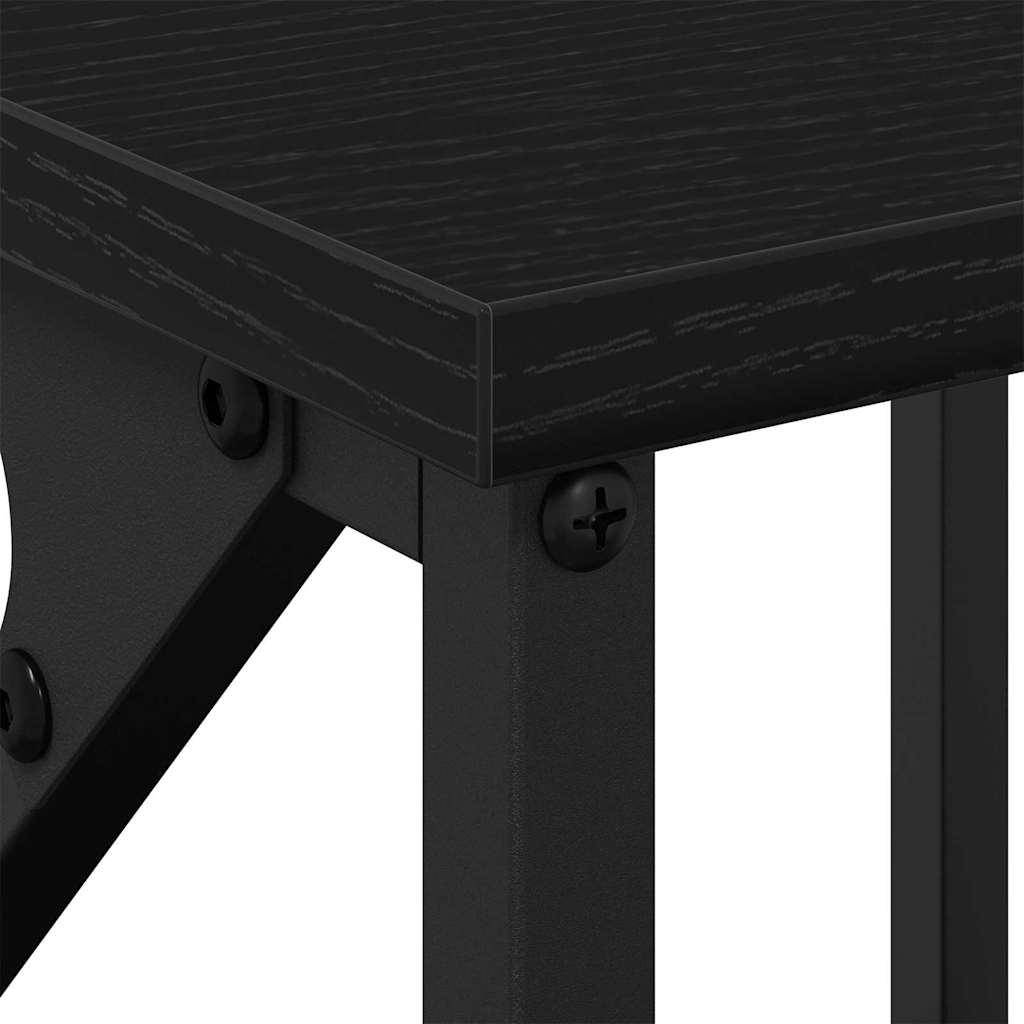 Naktinis staliukas 2 pcs juoda ąžuolo 34 x 35.5 x 70 cm