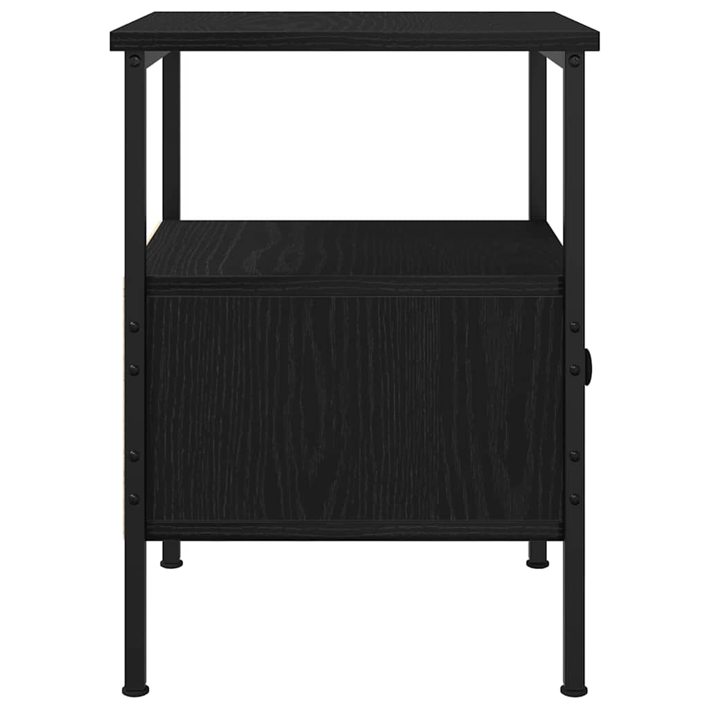 Naktinis Staliukas 2 pcs juoda ąžuolo 34 x 36 x 50 cm