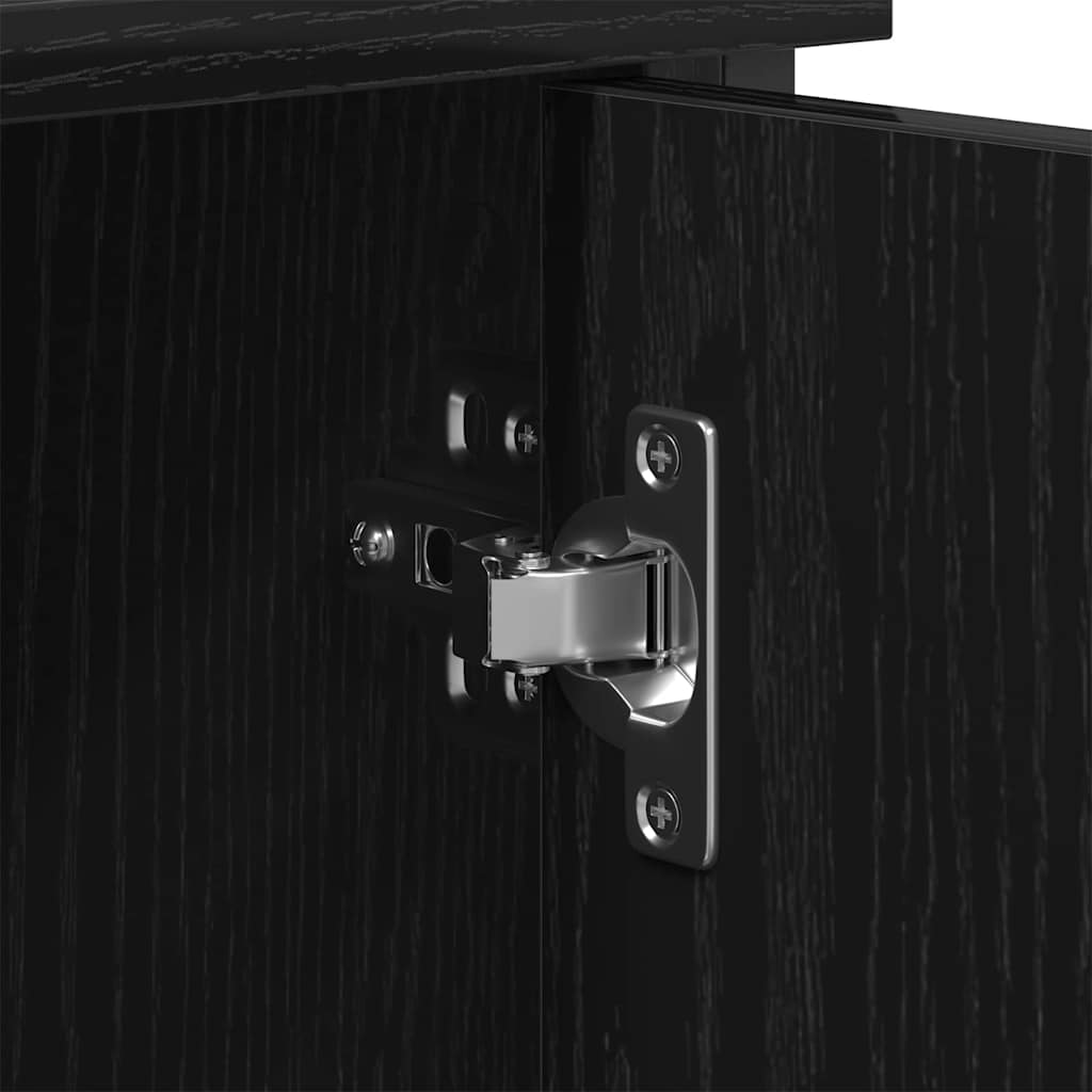 TV spintelių komplektas Juodas ąžuolas 101 x 35 x 65 cm