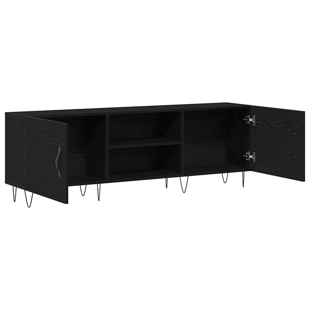 TV spintelių komplektas Juodas ąžuolas 150 x 30 x 50 cm