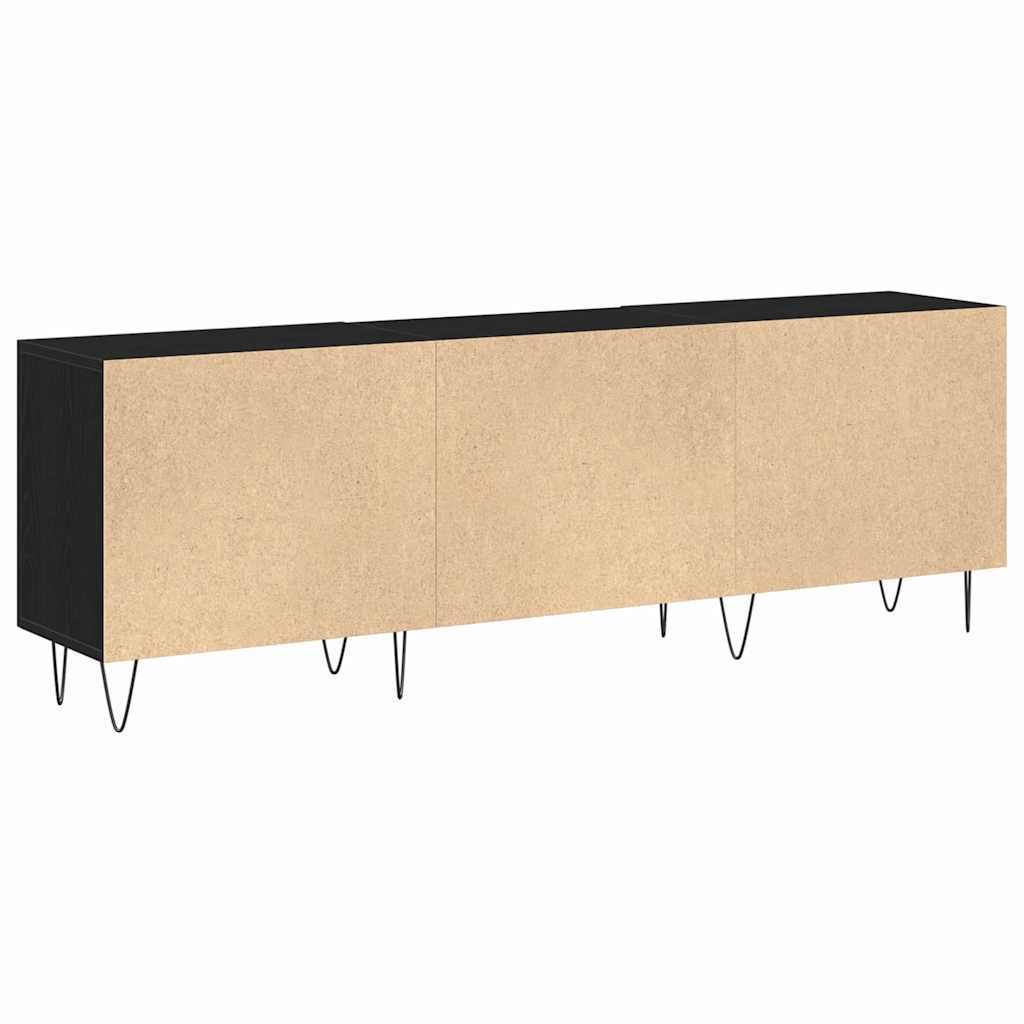 TV spintelių komplektas Juodas ąžuolas 150 x 30 x 50 cm