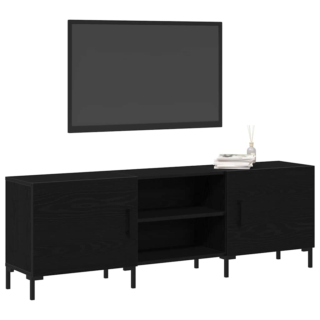 TV spintelių komplektas Juodas ąžuolas 150 x 30 x 50 cm