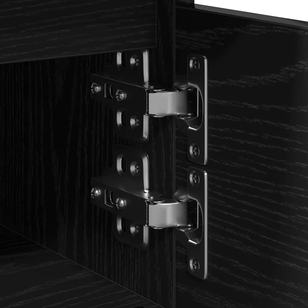 Šalia lovos spintelė 2 pcs Juodas ąžuolas 40 x 35 x 50 cm