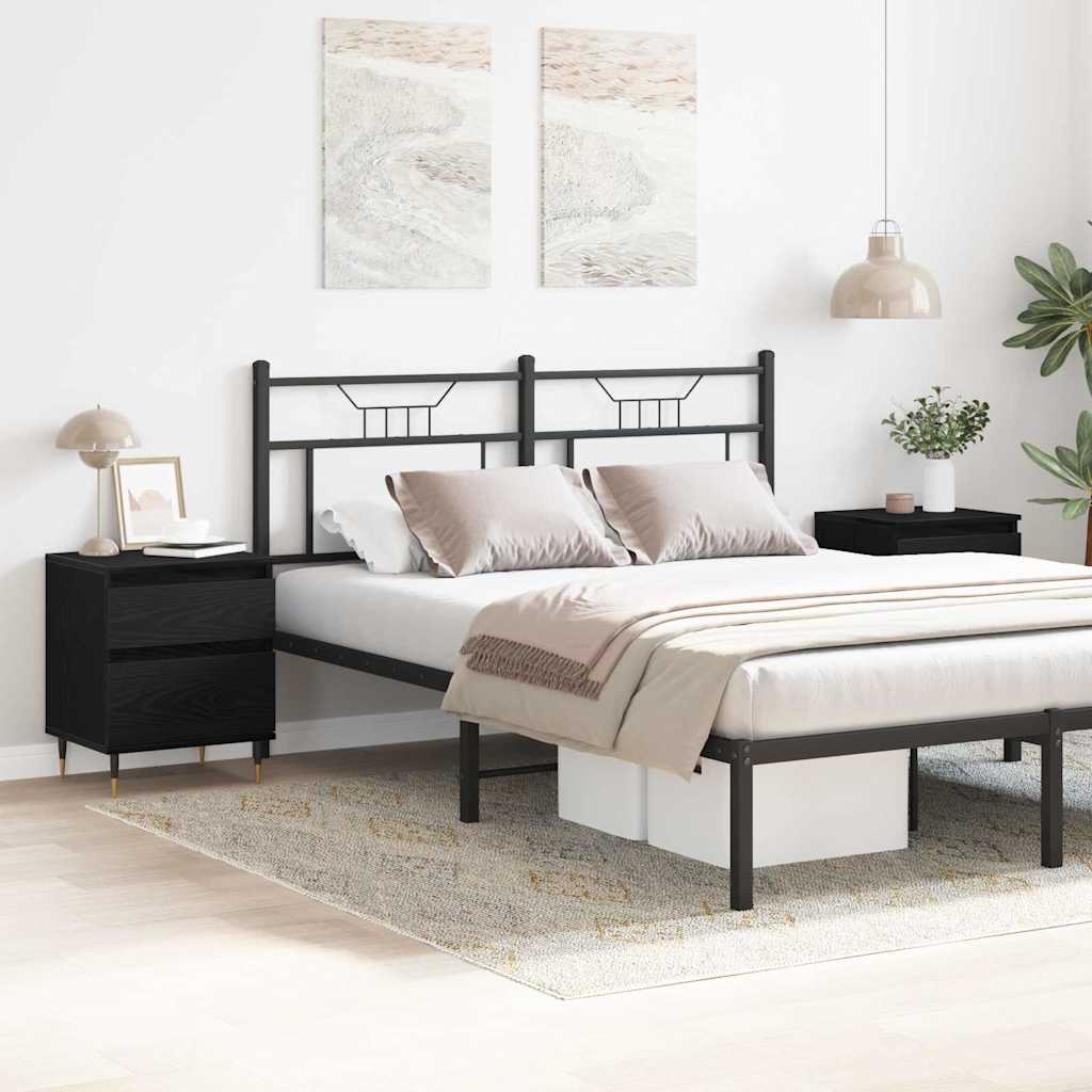 Šalia lovos spintelė 2 pcs Juodas ąžuolas 40 x 35 x 50 cm