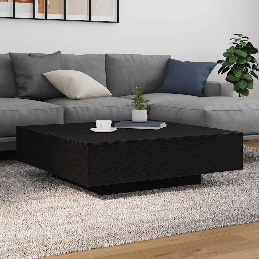 Kavos staliukas Juodas ąžuolas 100 x 100 x 31 cm