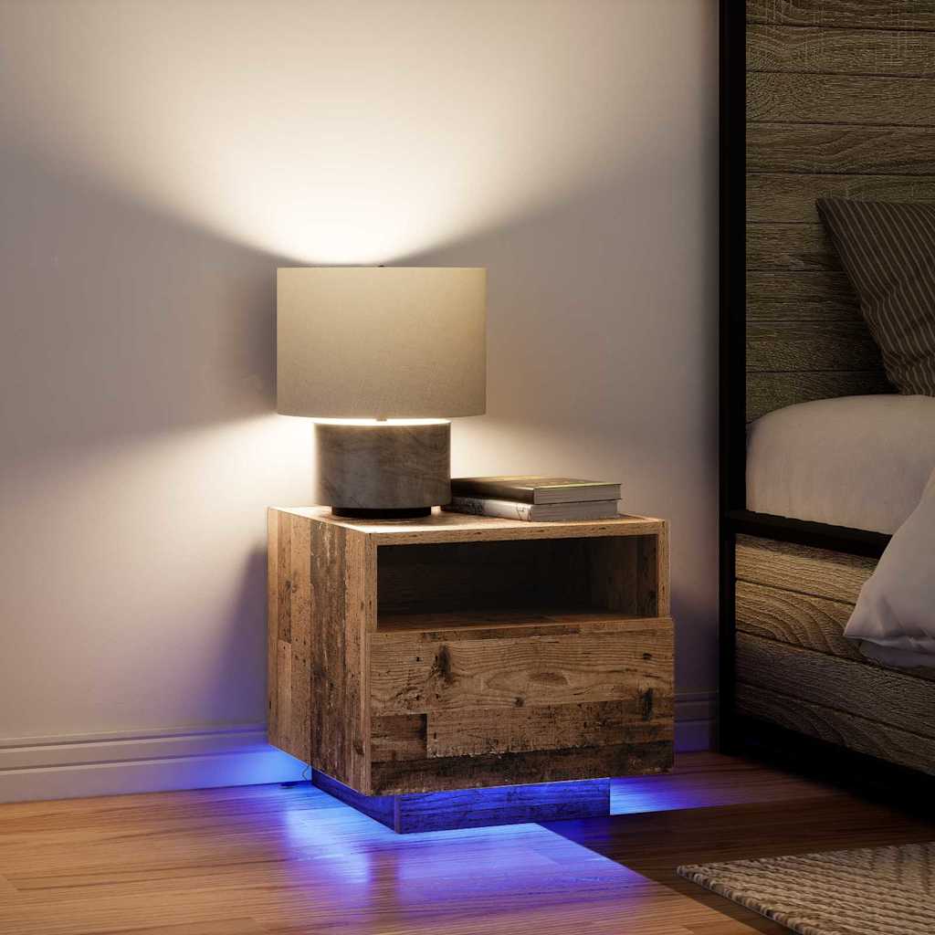 Naktinis staliukas 2 pcs Sena mediena 40 x 39 x 37 cm