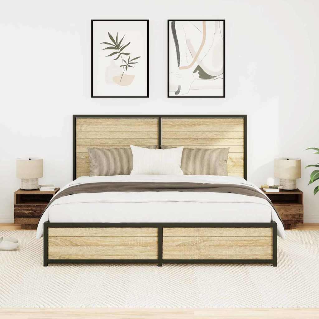 Naktinis staliukas 2 pcs Sena mediena 40 x 39 x 37 cm