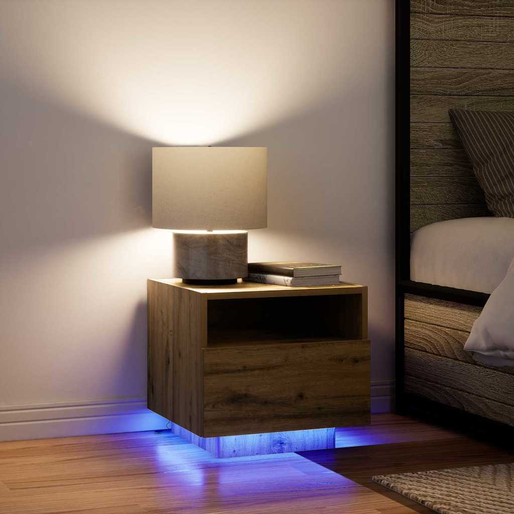 Naktinis staliukas 2 pcs artisano ąžuolo 40 x 39 x 37 cm