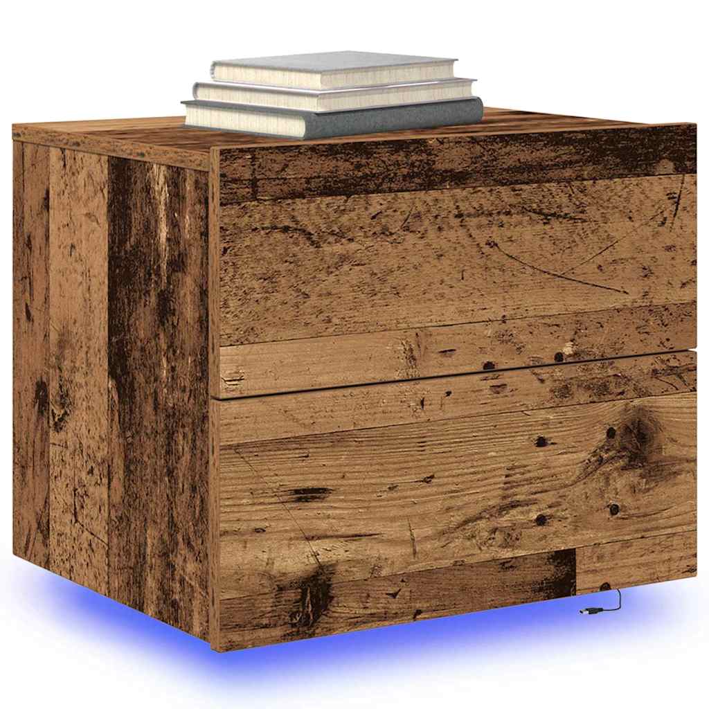 Sieninis naktinis staliukas 2 pcs Sena mediena 50 x 39 x 41 cm