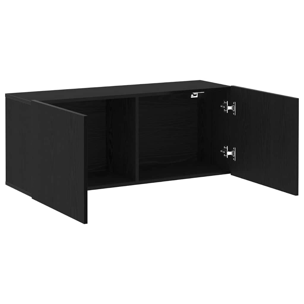 TV spintelių komplektas Juodas ąžuolas 100 x 30 x 41 cm