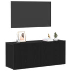 TV spintelių komplektas Juodas ąžuolas 100 x 30 x 41 cm