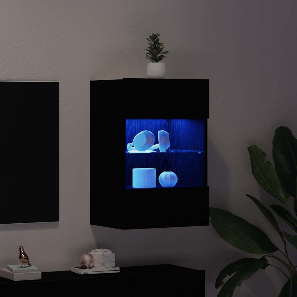 TV spintelių komplektas 2 pcs Juoda 40 x 30 x 60,5 cm