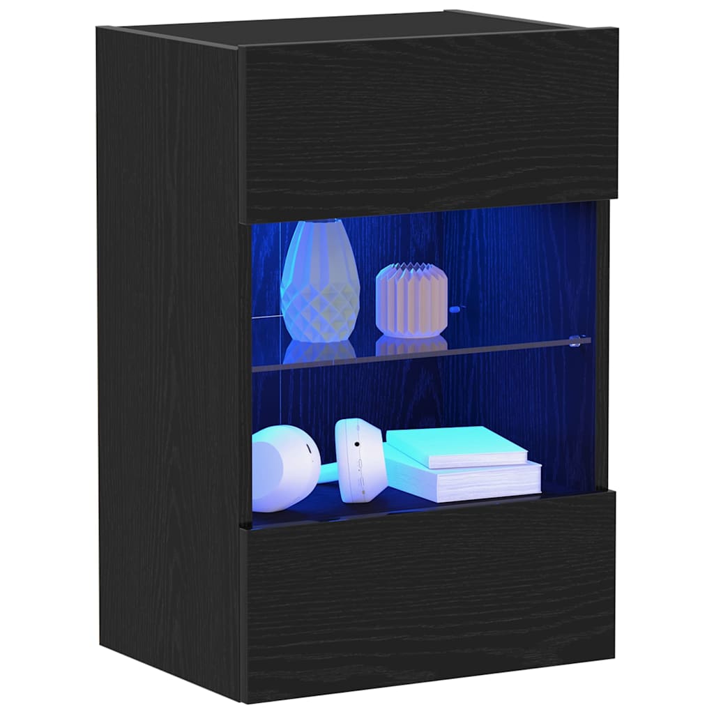 TV spintelių komplektas 2 pcs Juoda 40 x 30 x 60,5 cm