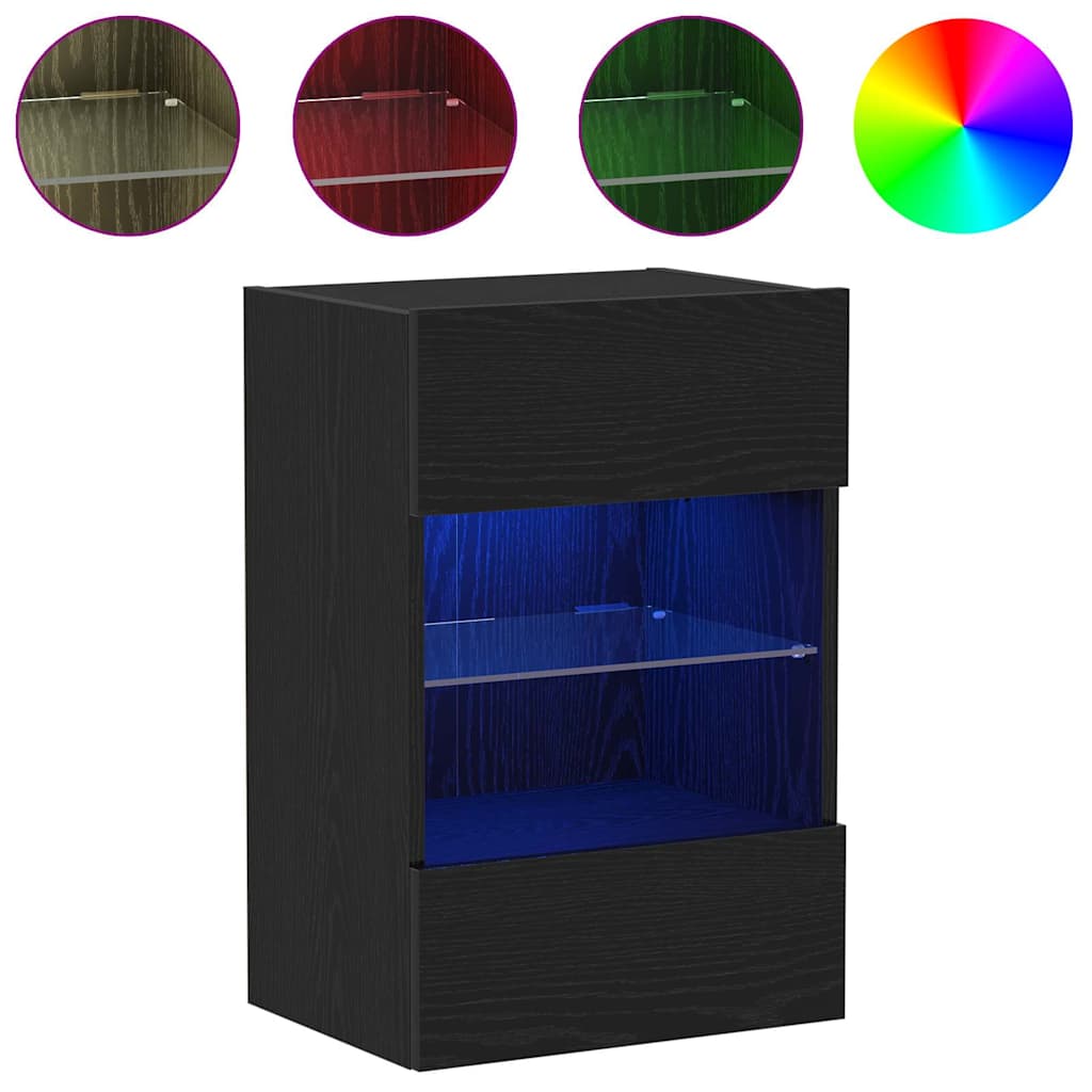 TV spintelių komplektas 2 pcs Juoda 40 x 30 x 60,5 cm