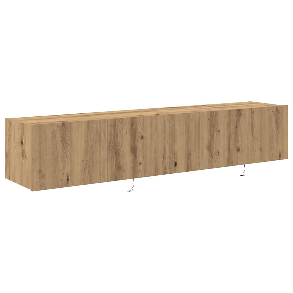 TV sieninė spintelė 2 pcs Amatininkų ąžuolas 80 x 35 x 31 cm