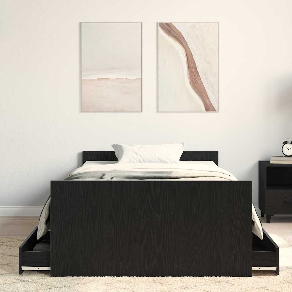 Lovos rėmas juoda ąžuolo 100 x 200 cm Apdirbta mediena
