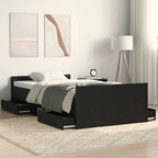 Lovos rėmas juoda ąžuolo 90 x 200 cm Apdirbta mediena