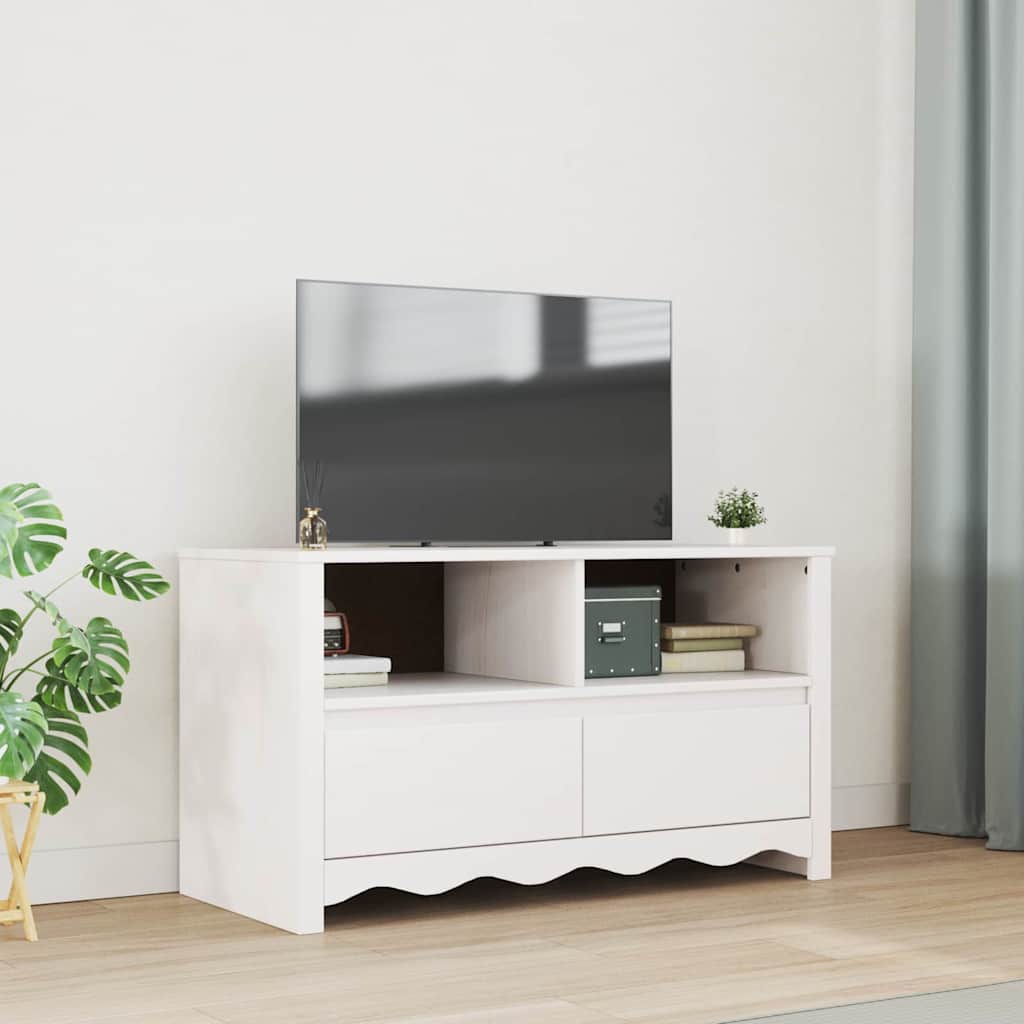 TV spintelė su stalčių Drammen Balta 99 x 43 x 55 cm