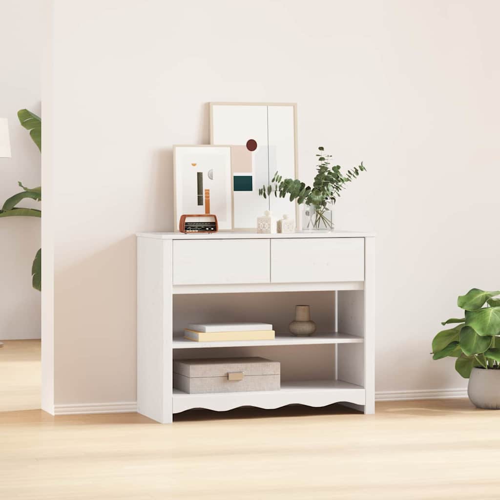 Konsolinis stalas su stalčių Drammen Balta 89.5 x 37 x 73 cm