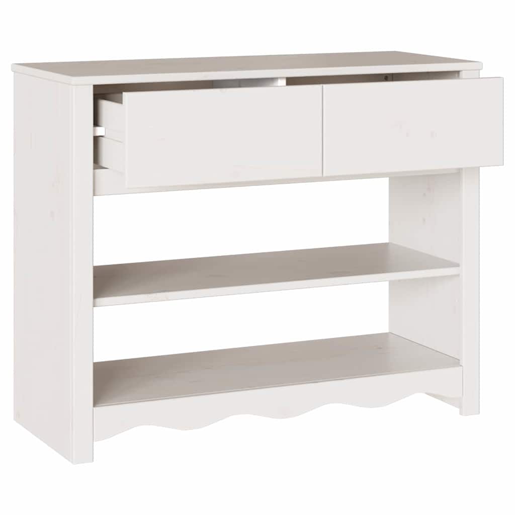 Konsolinis stalas su stalčių Drammen Balta 89.5 x 37 x 73 cm