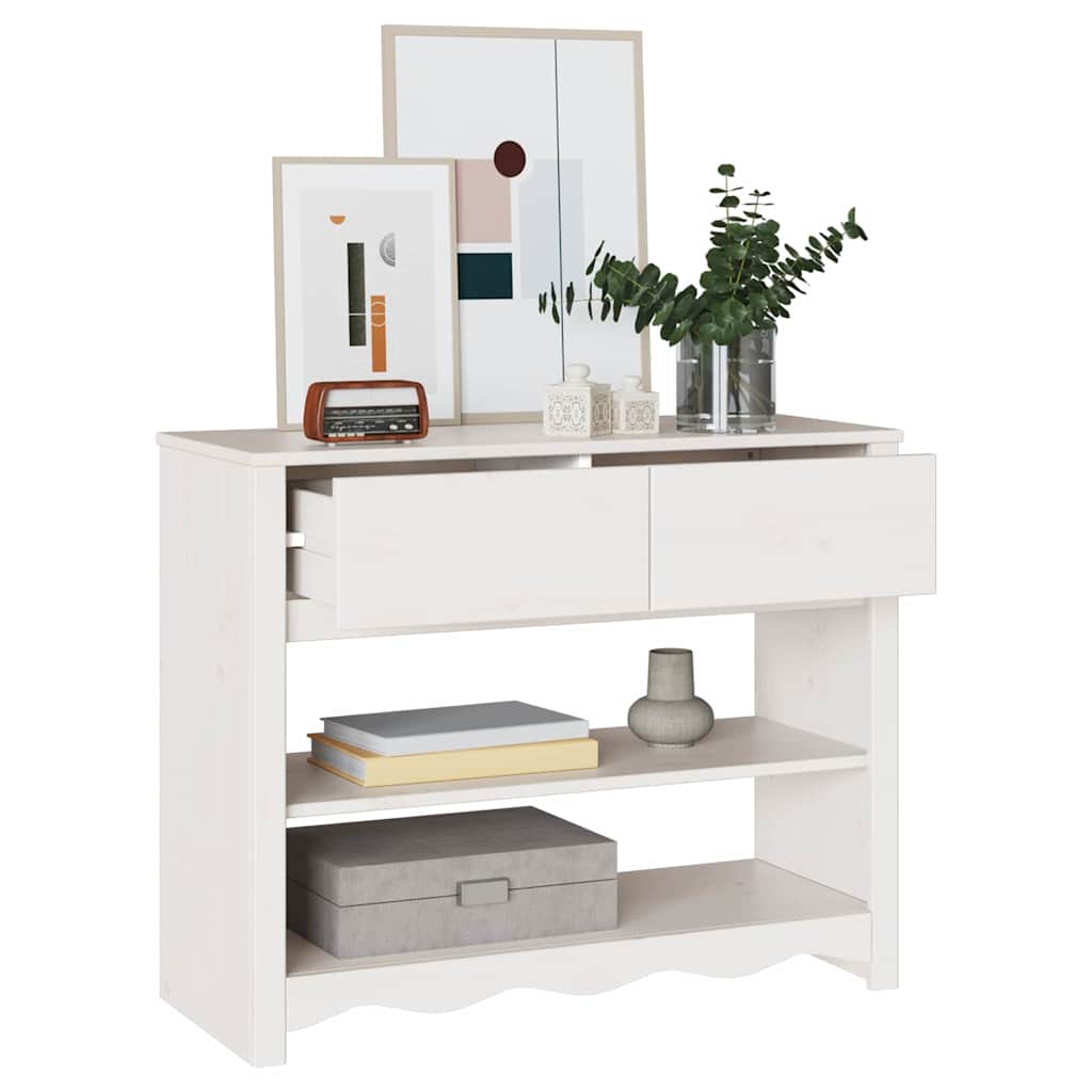 Konsolinis stalas su stalčių Drammen Balta 89.5 x 37 x 73 cm