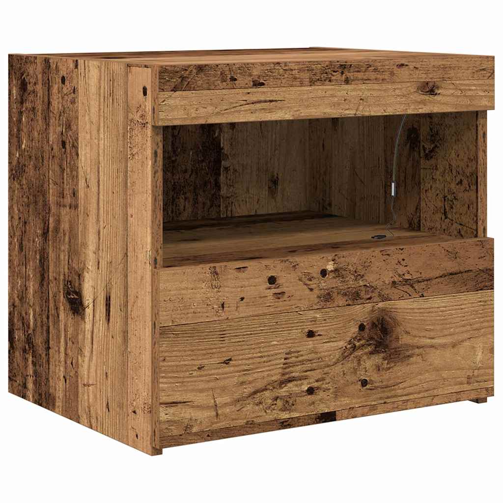 Naktinis staliukas 2 pcs Sena mediena 50 x 40 x 45 cm