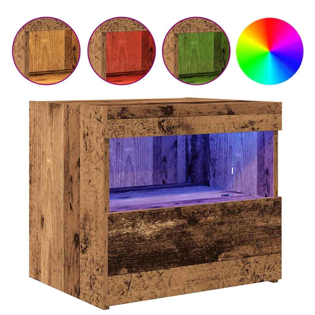 Naktinis staliukas 2 pcs Sena mediena 50 x 40 x 45 cm